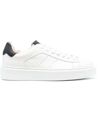 Doucal's Leather Low-top Sneakers - White