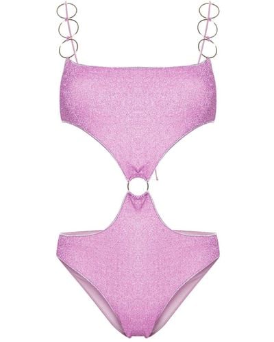 Oséree Lurex-Badeanzug - Pink