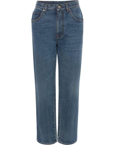 Alexander McQueen High Waist Jeans - Blauw