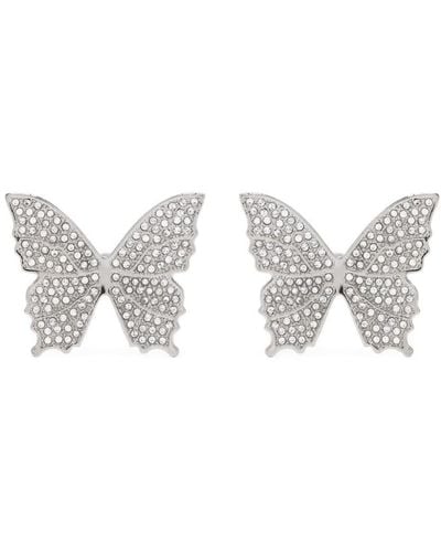 Blumarine Crystal-embellished Polished-finish Earrings - Metallic