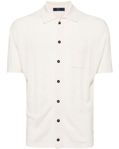 Kiton Short-sleeve Knitted Cardigan - White