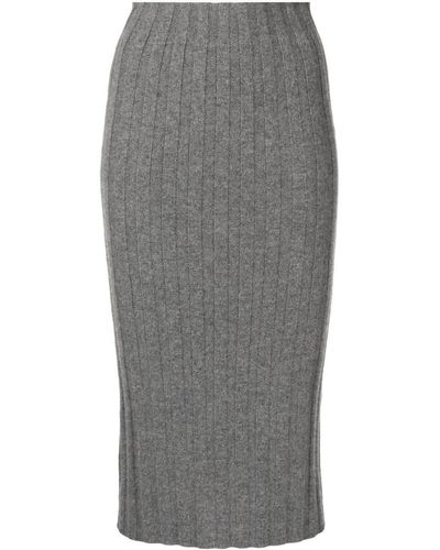 Cashmere In Love Lenny Chunky-knit Skirt - Gray