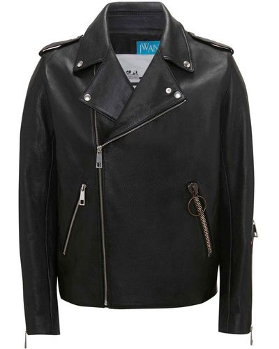 JW Anderson X A.p.c. Morgan Leather Biker Jacket - Black