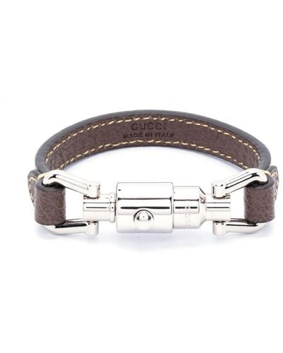 Gucci Piston Closure Bracelet - Brown