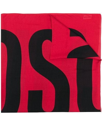 Moschino Sjaal Met Logoprint - Rood