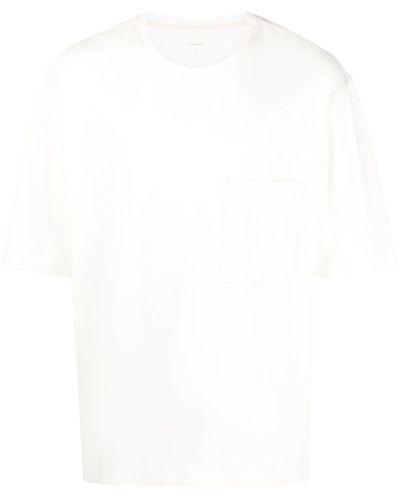 Lemaire T-shirt à poche poitrine plaquée - Blanc