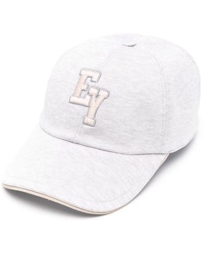 Eleventy Logo-embroidered Baseball Cap - White