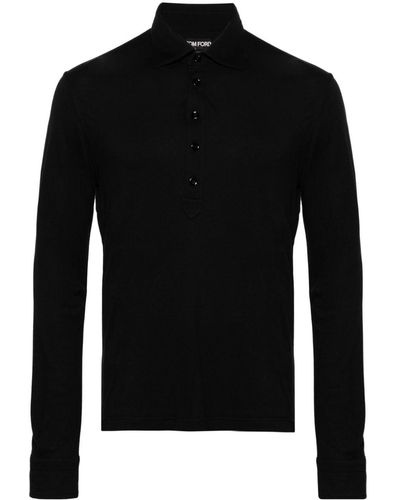 Tom Ford チェストポケット ポロシャツ - ブラック