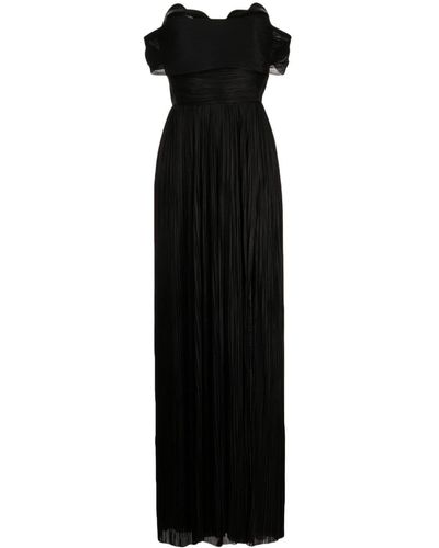 Maria Lucia Hohan Jacqueline Pleated Gown - Black