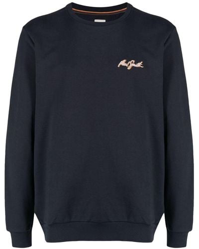 Paul Smith Sweater Met Logoprint - Blauw