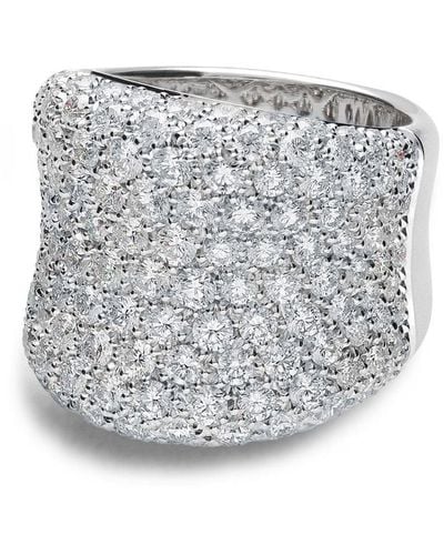 Leo Pizzo 18kt Weißgoldring mit Diamanten - Grau