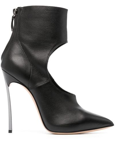 Casadei Blade Galaxy 120mm Leather Boots - Black