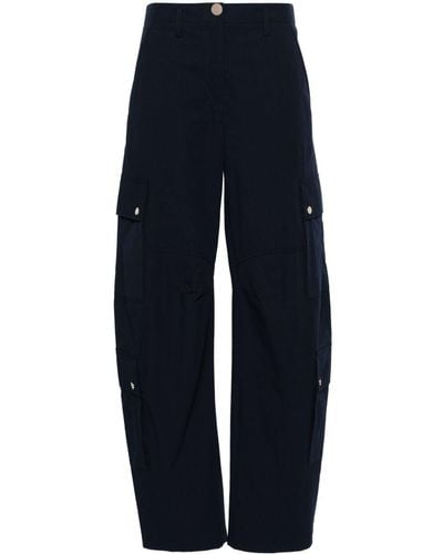 Maje Tapered-leg Cargo Trousers - Blue