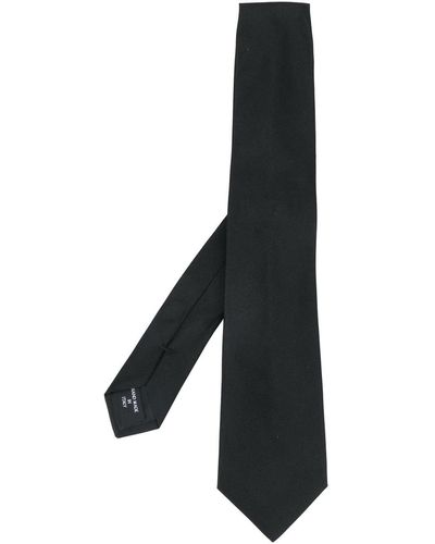 Giorgio Armani Striped Textured Tie - Black