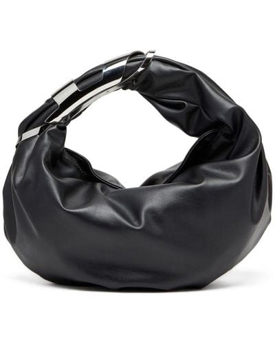DIESEL Petit sac porté épaule Grab-D à logo - Noir