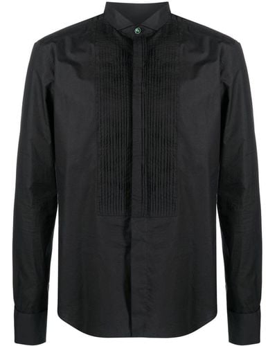 Roberto Cavalli Bib-collar Long-sleeved Shirt - Black