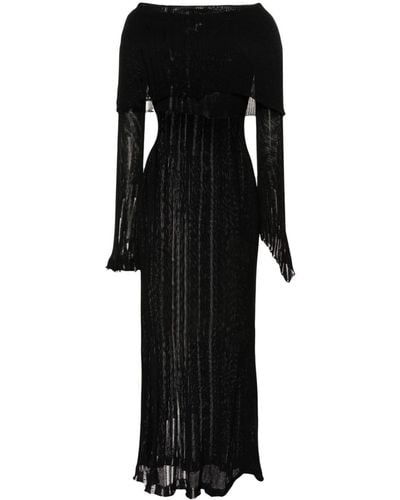 Acne Studios Open-knit Maxi Dress - Black