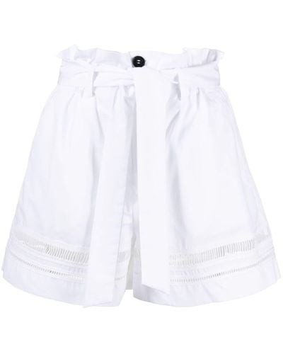 Lorena Antoniazzi Belted Cotton Shorts - White