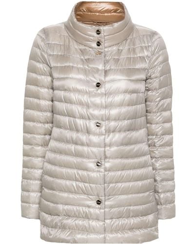 Herno A-line Reversible Down Jacket - Grey