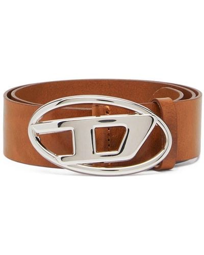 DIESEL 1dr Logo-buckle Belt - Brown