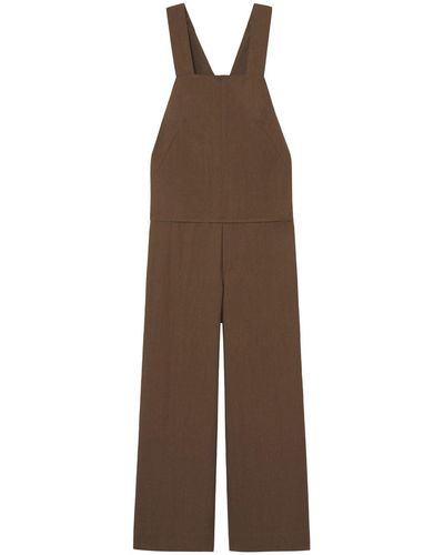 Proenza Schouler Wide-leg Cropped Jumpsuit - Brown