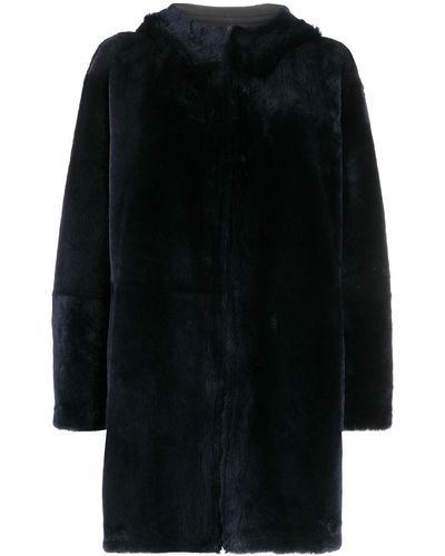 Liska Reversible Hooded Coat - Blue