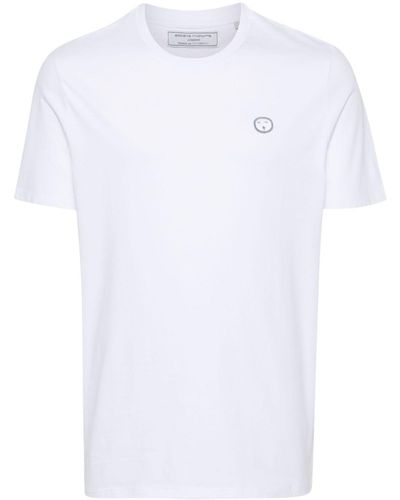 Societe Anonyme Patch-detail Organic Cotton T-shirt - White