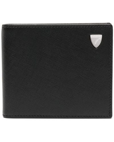 Aspinal of London Logo-stamp Saffiano Leather Wallet - Black