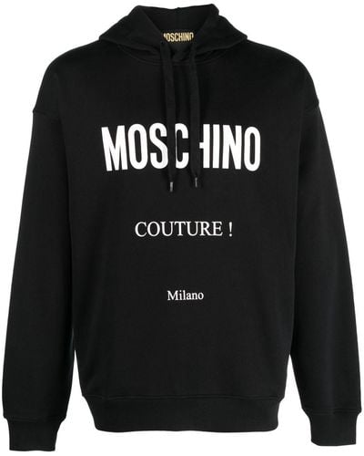 Moschino Hoodie mit "Couture!"-Print - Schwarz