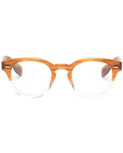 Oliver Peoples Cary Grant Brille mit rundem Gestell - Braun
