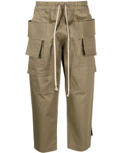 Rick Owens Cropped-leg Cargo Trousers - Natural