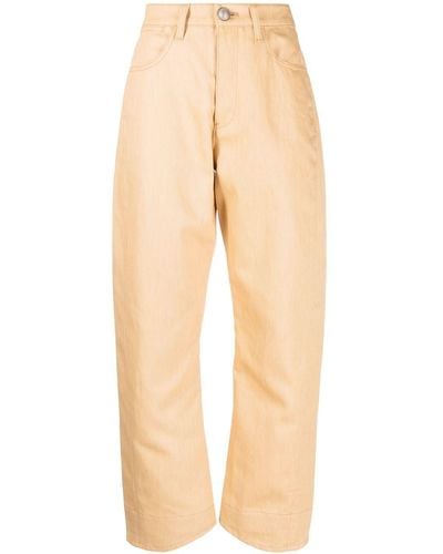 Jil Sander High-waisted Tapered Jeans - Natural