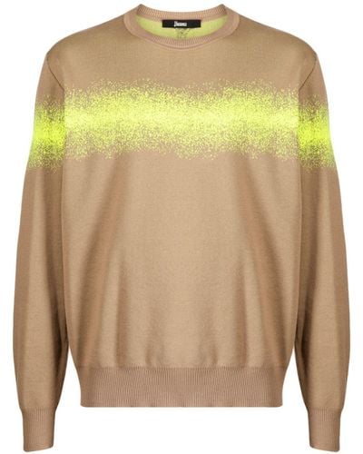 Herno Spray-paint Effect Knit Sweatshirt - Brown