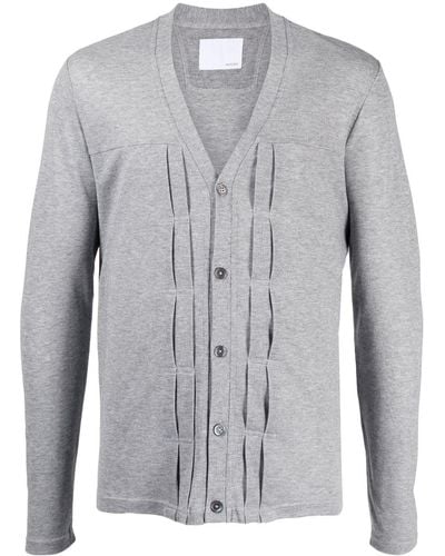 Private Stock Cardigan The Antoine à rayures - Gris