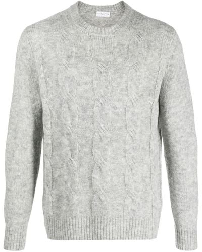 Ballantyne Wool-blend Cable-knit Sweater - Gray
