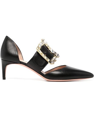 Bally Buckle-detail Pointed Pumps - Black
