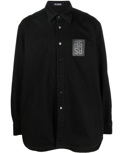 Raf Simons Logo-patch Shirt - Black