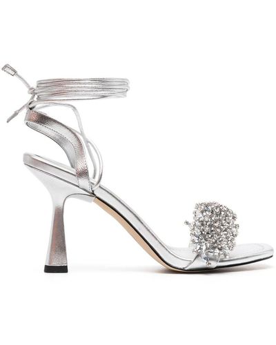 MICHAEL Michael Kors Lucia 89mm Crystal-embellishment Sandals - White