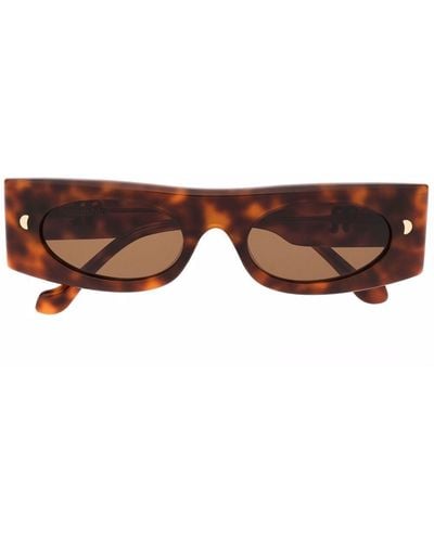 Nanushka Tortoise Rectangle-frame Sunglasses - Brown
