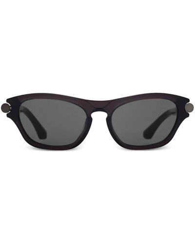 Burberry Logo-engraved Wayfarer-frame Sunglasses - Black