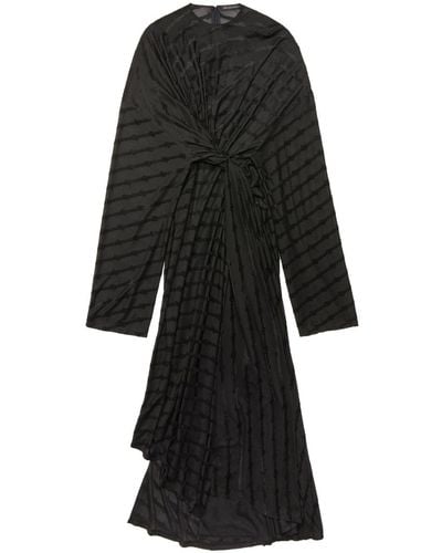 Balenciaga Monogram-print Maxi Dress - Black