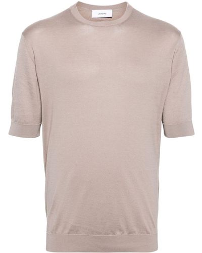 Lardini T-Shirt mit Rundhalsausschnitt - Grau
