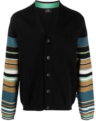PS by Paul Smith Cardigan a righe - Nero