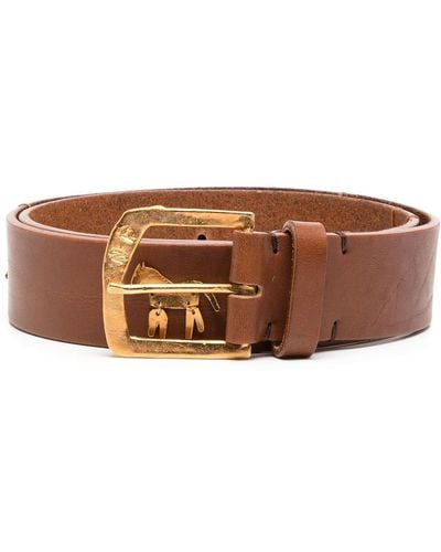 Nick Fouquet Leather Buckle Belt - Brown