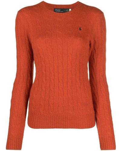 Polo Ralph Lauren Polo Pony Cable-knit Sweater - Orange