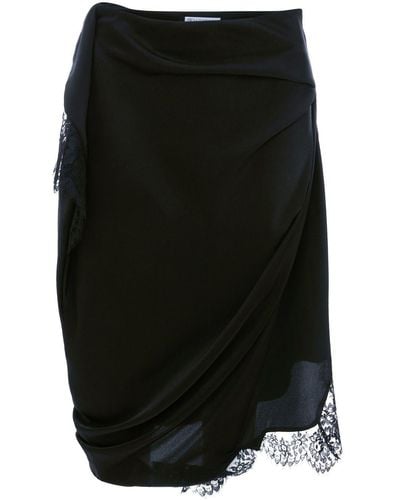 JW Anderson Lace-trim Slip Skirt - Black