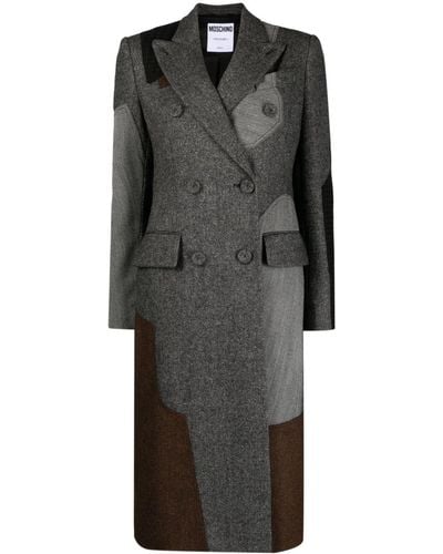 Moschino Manteau à design patchwork - Noir