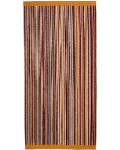 Paul Smith Signature Stripe Towel - Brown