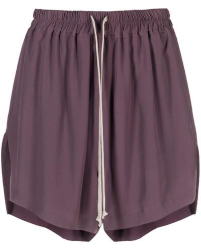 Rick Owens Boxers Drawstring-waistband Shorts - Purple