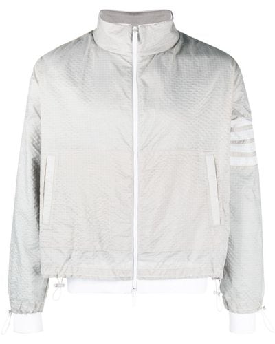 Thom Browne Ripstop-Jacke mit Streifen - Weiß